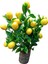 Kütük Saksıda Limon Demeti Masaüstü Hediyelik Dekoratif Yapay Çiçek 1