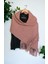 Tunus Işi Şal Yumuşak Yün Akrilik Karışımı El Işi El Yapımı Hediye Handmade Kahve Batik 1