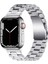 Apple Watch Seri 2/3/4/5/6/7/8/9/se 38 40 41MM Paslanmaz Çelik Klipsli Ayarlanır Pim Metal Kordon 2