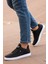 Deri Kapitone Günlük Ortopedik Rahat Kalite Bağcıklı Casual Erkek Sneaker Spor Ayakkabı 3