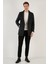 Slim Fit Tek Yırtmaçlı Düğmeli Astarlı Kaşe Kaban Erkek Kaban 5840110E 3