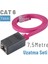 7,5 Metre Cat6 Kablo Uzatma Seti, Yassı Ethernet Kablo ve Ekleyici 1