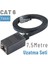 7,5 Metre Cat6 Kablo Uzatma Seti, Yassı Ethernet Kablo ve Ekleyici 1