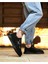 Erkek Siyah Üç Bantlı Sneaker Ortopedik Taban Mevsimlik Günlük Ayakkabı 1