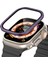 Watch Ultra 49 mm Uyumlu Metal Çerçeveli Renkli Ekran Koruyucu Temperli Cam Üstün Koruma 1