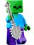 Minecraft - Zombie Shovel Pixelated Orijinal Minifigür 1
