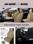 Mitsubishi L100 Uyumlu Arı Desen Oto Koltuk Araba Kılıfı Bej Model 1