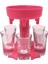 Pembe Tarzı 6 Shot Cam Dispenser Tutucu Caddy Likör Dispenseri Taşınabilir Dispenser Parti Hediyeleri Bar Aksesuarı Içme Oyunları Cam Dispenser (Yurt Dışından) 3