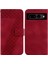 Google Piksel 7 Pro Için Pu Deri Kabartmalı Desen Flip Folio Telefon Kılıfı (Yurt Dışından) 1