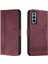 Samsung Galaxy S21 Için Pu Deri Manyetik Kapatma Flip Folio Telefon Kılıfı (Yurt Dışından) 1