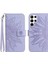 Kart Yuvaları Tutucu ile Samsung Galaxy S24 Ultra Için Kabartmalı Flip Pu Telefon Kılıfı (Yurt Dışından) 1