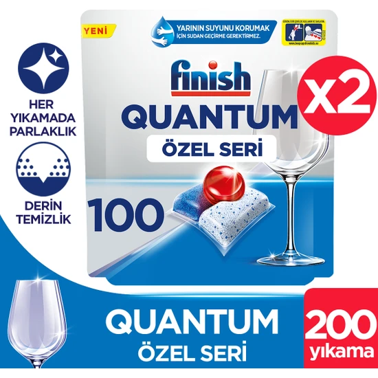 Finish Quantum Özel Seri 200 Kapsül Bulaşık Makinesi Deterjanı Tableti (100X2)
