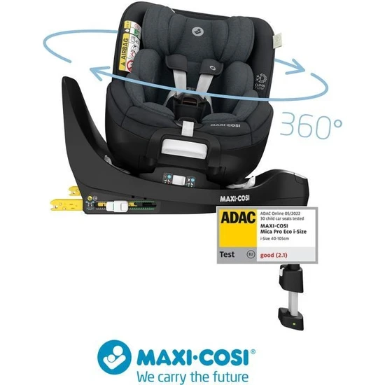 Maxi-Cosi Mica Pro Eco I-Size ADAC'lı Isofix'li 360 Dönebilir Yatabilir 0-18 kg Bebek Oto Koltuğu Authentic Graphite