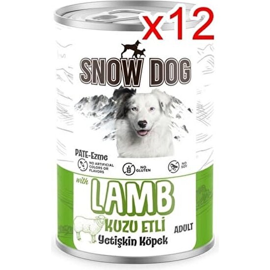 Snow Dog Kuzu Etli Köpek Konserve 400GR-12 Adet