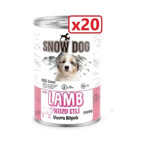 Snow Dog Kuzu Etli Yavru Köpek Konserve 400GR-20 Adet