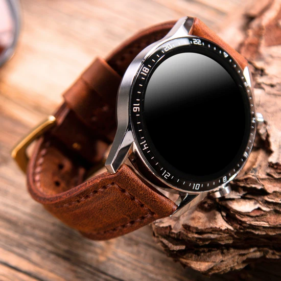 Vagave Hakiki Deri Saat Kordonu  20MM 22MM  Nacar Seiko Omega Tudor Citizen Lacoste Casio Fossil Calvin Klein Armani Tissot Klasik Saat Kordon Kahverengi Deri Kayış