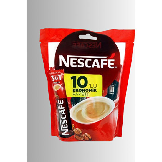 Nescafe 3'ü 1 Arada Kahve 10'lu Paket