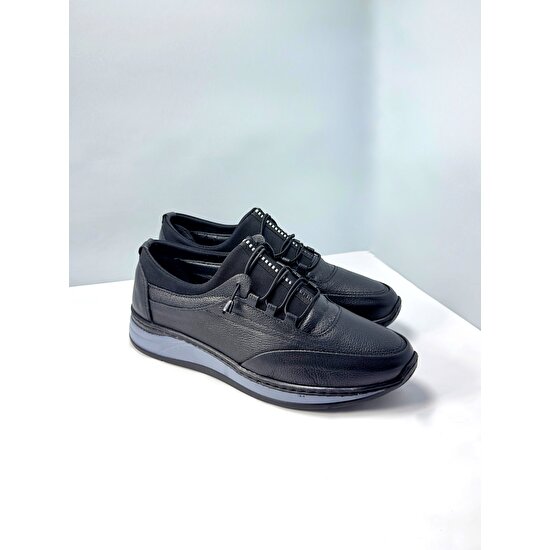 CACTUS BOUTİQUE Erkek Içi Dışı  Deri  Comfort Ayakkabı Spor Ayakkabı Günlük Siyah Ayakkabı