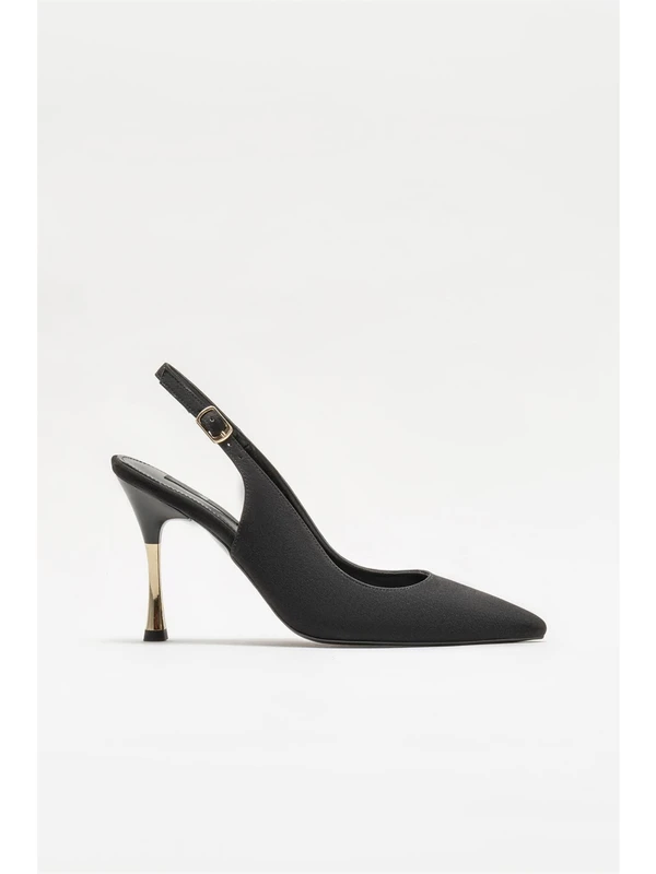 Elle Shoes Siyah Kadın Topuklu Ayakkabı