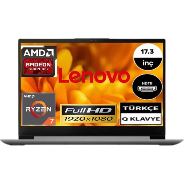Lenovo Ideapad 3 17ALC6 Amd Ryzen 7-5700U 8gb Ram 512GB SSD