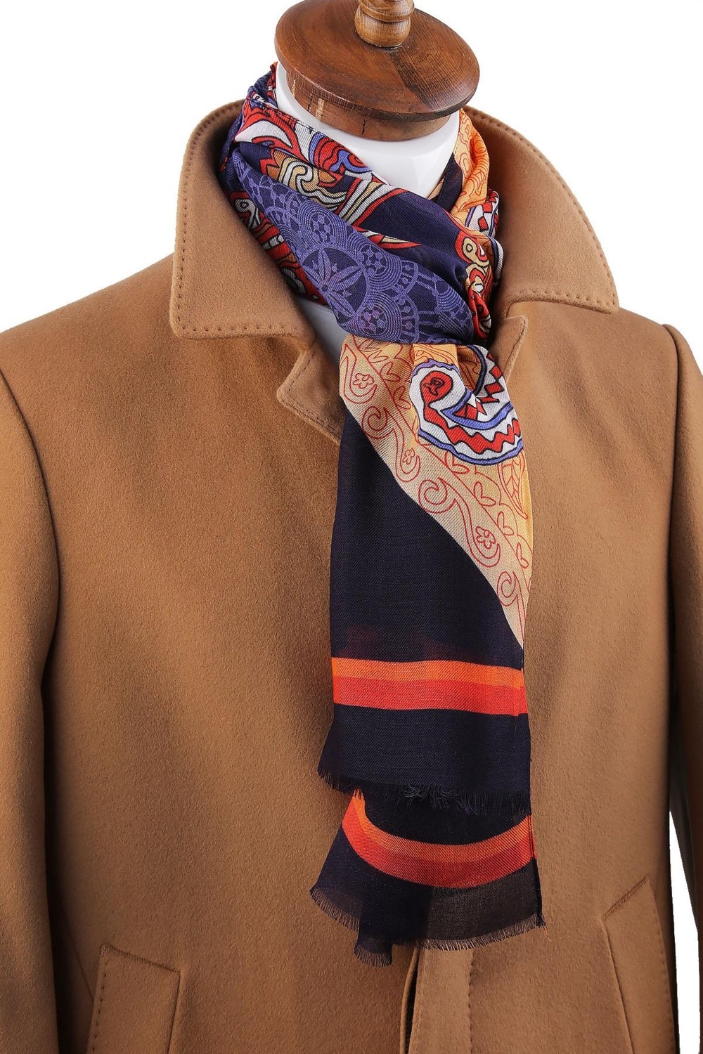 Kravatkolik Horatio Style Çok Renkli Italyan Modal Kaşkol MDL48 görsel 2