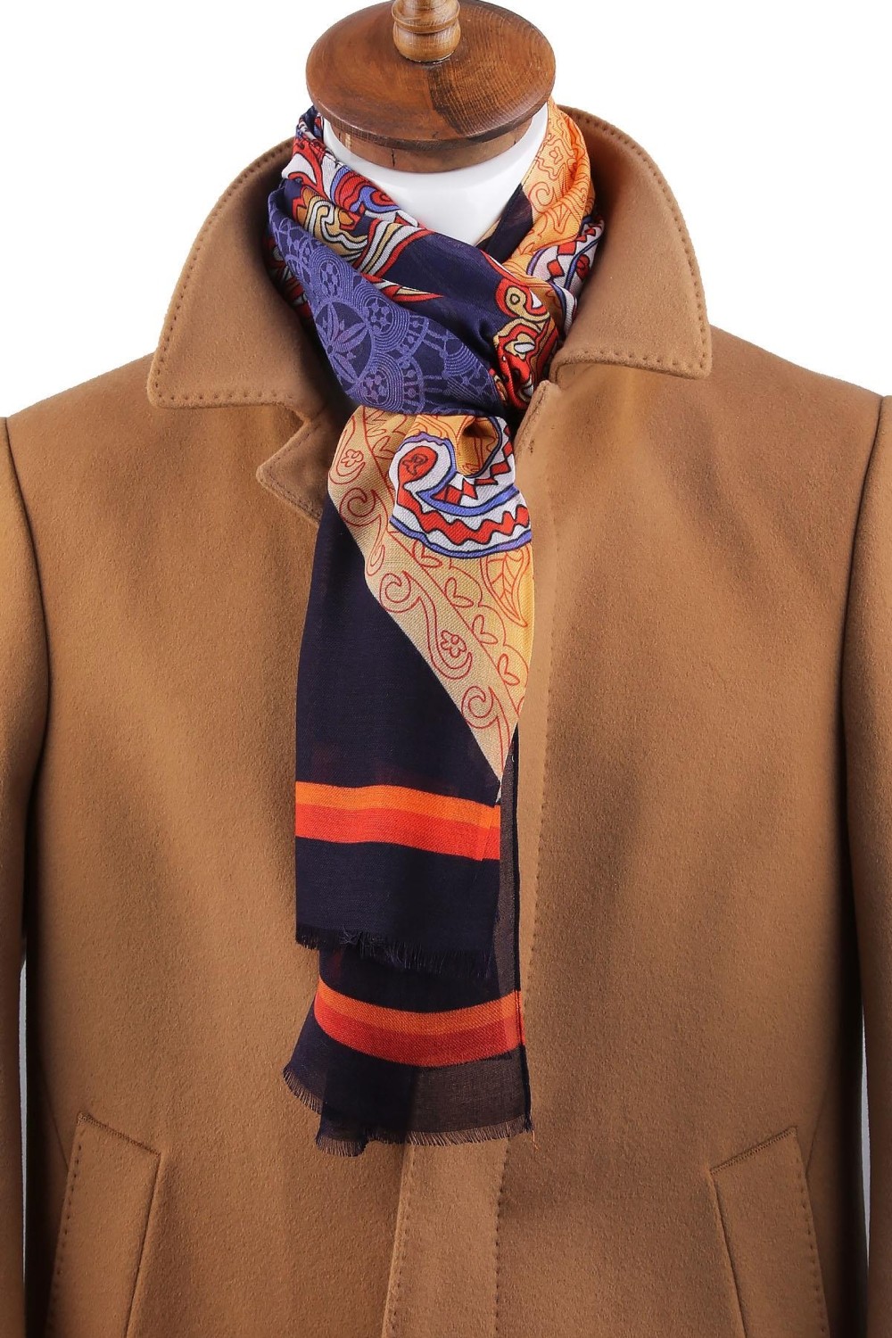 Kravatkolik Horatio Style Çok Renkli Italyan Modal Kaşkol MDL48 görsel 4