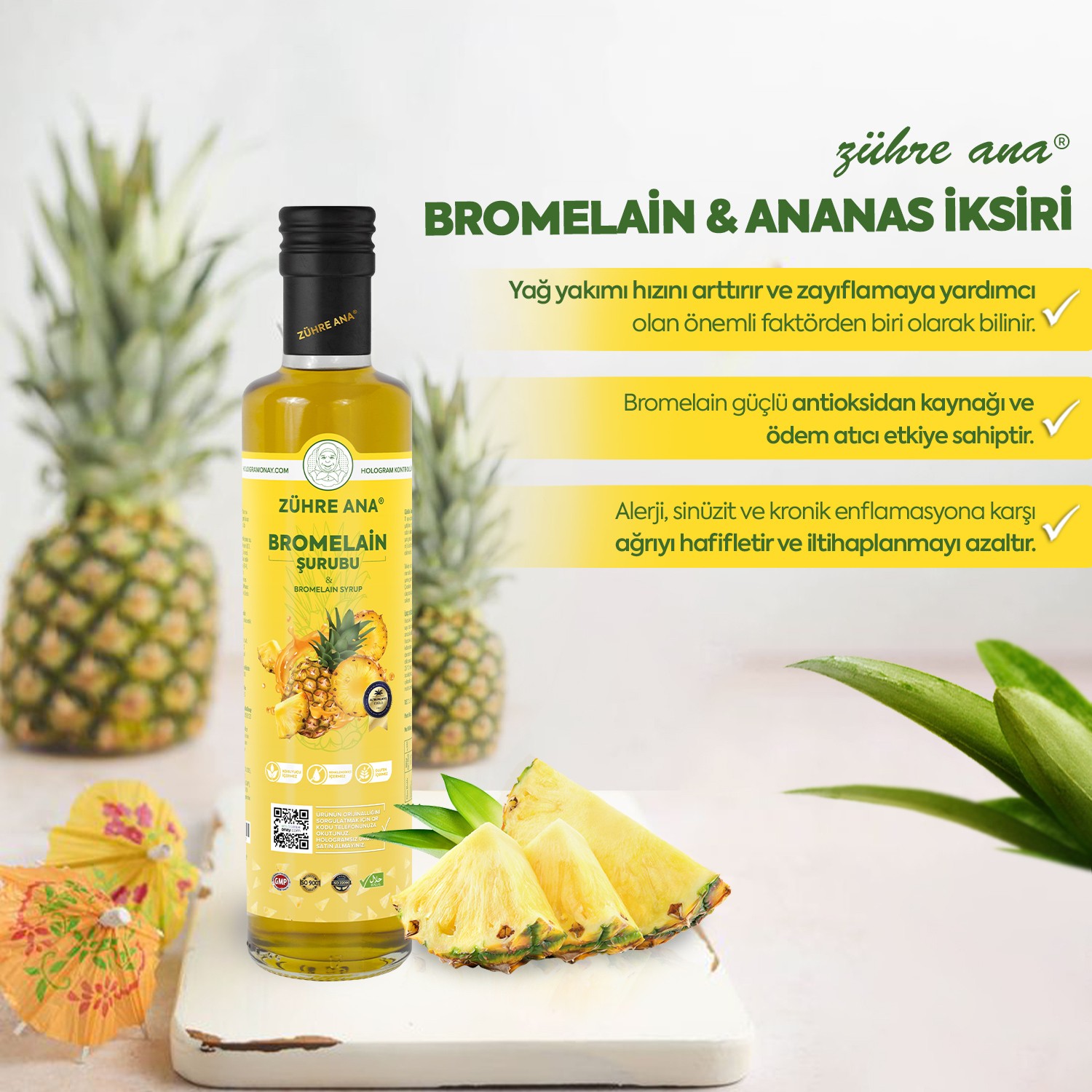 Zühre Ana Bromelain Ananas Içeren Detox Şurubu Fiyatı