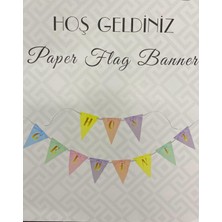 Kidspartim Hoş Geldiniz Makaron Renkli Flama Bayrak 270 cm