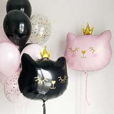 Kidspartim Sevimli Kedi Folyo Balon Siyah 56X49 cm