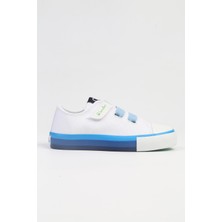 Benetton BN-30977- 3394 Beyaz Mavi-Çocuk Spor Ayakkabı