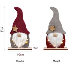 Passing Yüzü Olmayan Süs Noel Heykeli Göz Alıcı Ahşap Parlayan Noel Mini Ev Masaüstü Için Yüzü Olmayan Yaşlı Süsleme, A (Yurt Dışından)