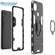 Microcase Microcasexiaomi Redmi 10A Batman Serisi Yüzük Standlı Armor Kılıf - Siyah AL3349