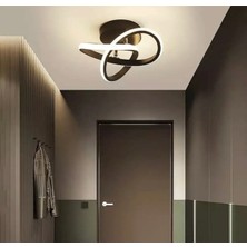 Buiva Bumerang Modern Plafonyer Tavan LED Avize Koyu Kahverengi Ledli Avize