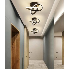 Buiva Bumerang Modern Plafonyer Tavan LED Avize Koyu Kahverengi Ledli Avize