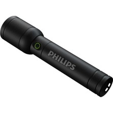 Philips SFL6168/93 Optik Zoom 20W 1000 Lümen 350 Metre Menzilli IP44 Suya Dayanıklı Type-C Şarj Edilebilir El Feneri Siyah