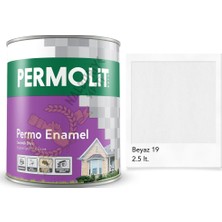 Permolit Enamel Sentetik Yağlı Boya Beyaz 2.5 Lt.