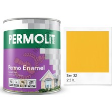 Permolit Enamel Sentetik Yağlı Boya Sarı 2.5 Lt.