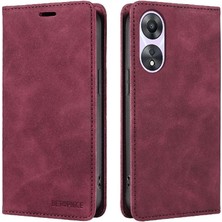 Manyi Mall Oppo A78 5g Manyetik Folio Cüzdan Koruyucu Pu Deri Kılıf (Yurt Dışından)