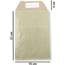 Roco Paper Co. Roco Paper Hediye Paketi 15 x 4 x 21 cm Dipsiz Kese Kağıdı Yapışkanlı Ağız Altın 25'li Paket