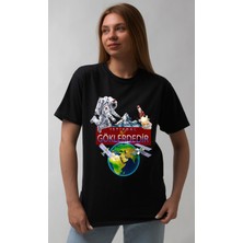 Bu Tshirt 'istikbal Göklerdedir - Spacex' Temalı Street Wear Oversize Unisex Tişört..