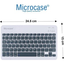 Microcase Tablet ve Telefonlar Için Şarjlı Bluetooth Türkçe Q Klavye - AL2671 Mavi