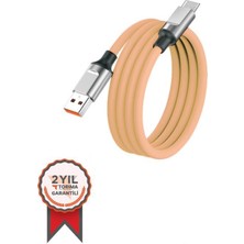 Torima Turuncu 2.4A Type-C  Halat Şarj-Data Kablosu