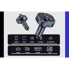 Cosmostech Car T86M Araç Fm Transmitter 5.0 Bluetooth Araç Kiti Hızlı 20W Şarj Qc3.0 Çift USB Mp3 Sd Kart Çakmaklık Girişli Oto Müzik Çalar