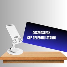 Cosmostech Telefon ve Tablet Tutucu 360° Hareketli Dönen Katlanabilir Mobil Masaüstü Stand