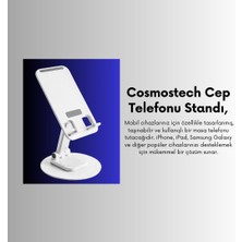 Cosmostech Telefon ve Tablet Tutucu 360° Hareketli Dönen Katlanabilir Mobil Masaüstü Stand