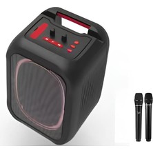 Cosmostech MS7K Taşınabilir Kablosuz Speaker, Bluetooth Hoparlör, - Çift Mikrofon Karaoke, RGB Aydınlatma, NFC