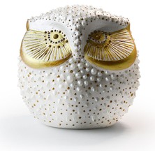 Coho Objet Coho Art Tılsımlı Baykuş El Yapımı Sanatsal Dekoratif Obje - Pearl White