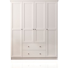 Zenio Side 4 Kapak Gardırop - Beyaz