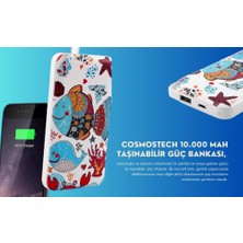 Cosmostech 10.000 Mah Powerbank Özel Resim Balık Temalı, Taşınabilir Güç Bankası