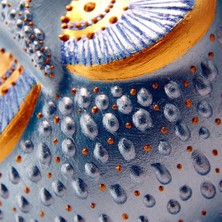 Coho Objet Coho Art Tılsımlı Baykuş El Yapımı Sanatsal Dekoratif Obje - Brilliant Blue